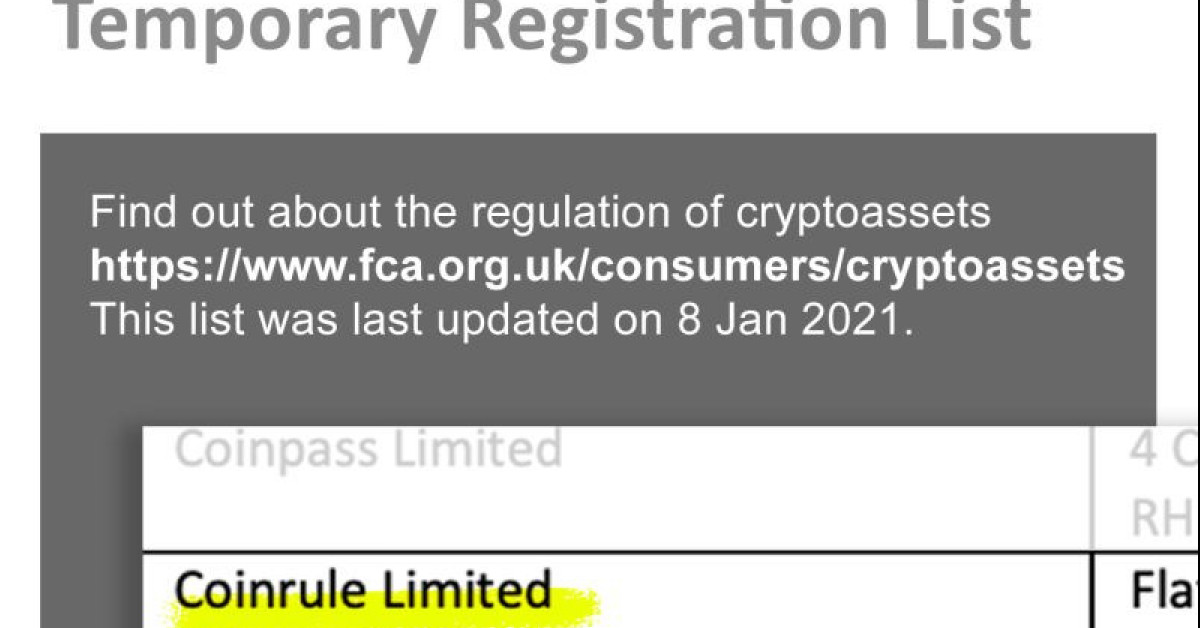 Coinrule Joins the FCA Temporary List of Crypto Businesses Press Room